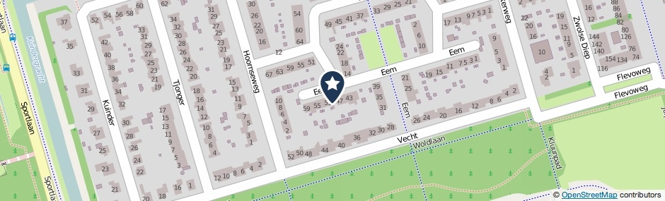 Kaartweergave Eem 49 in Zeewolde