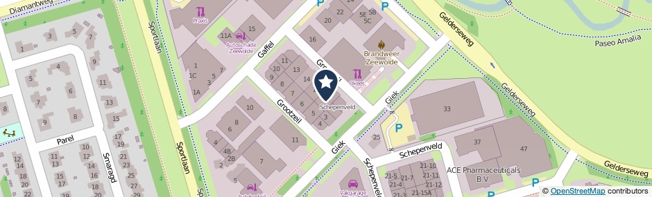 Kaartweergave Grootzeil 16 in Zeewolde