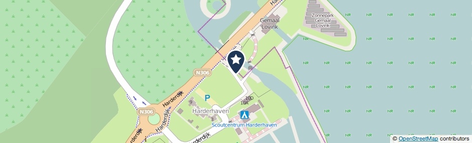 Kaartweergave Harderdijk 6 in Zeewolde