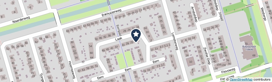 Kaartweergave Laak 21 in Zeewolde