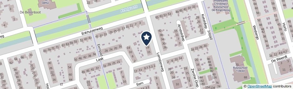 Kaartweergave Lemsterweg 21 in Zeewolde