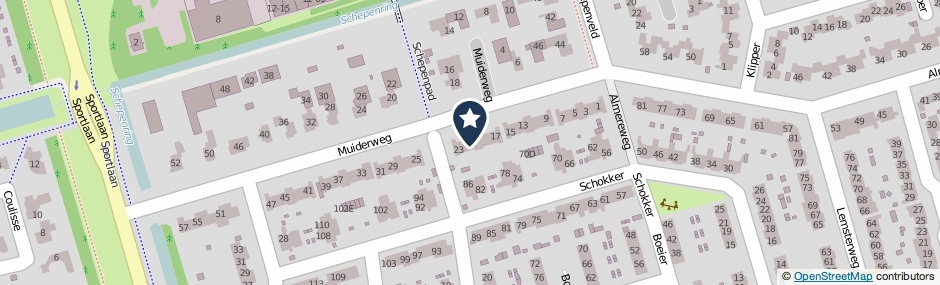 Kaartweergave Muiderweg 21 in Zeewolde