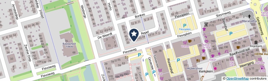 Kaartweergave Repel 31 in Zeewolde