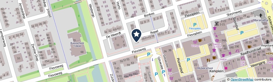 Kaartweergave Repel 35 in Zeewolde