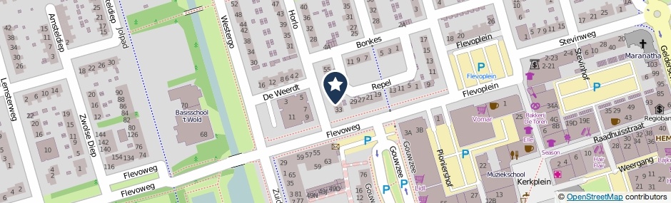Kaartweergave Repel 37 in Zeewolde
