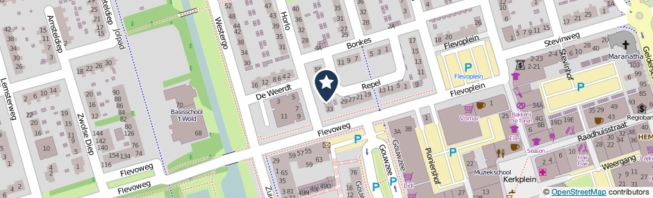 Kaartweergave Repel 39 in Zeewolde
