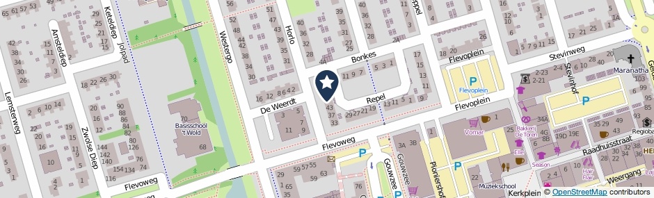 Kaartweergave Repel 45 in Zeewolde