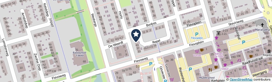 Kaartweergave Repel 47 in Zeewolde