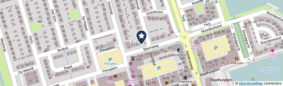 Kaartweergave Stevinweg 13 in Zeewolde