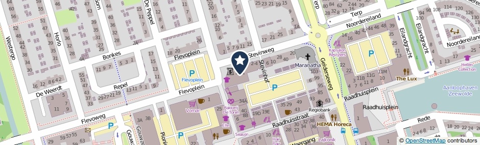 Kaartweergave Stevinweg 2-21 in Zeewolde