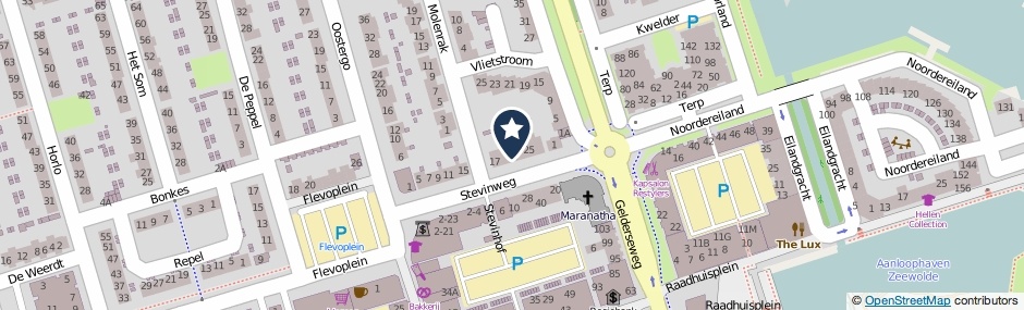 Kaartweergave Stevinweg 21 in Zeewolde