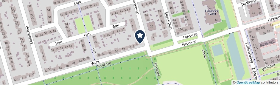 Kaartweergave Vecht 2 in Zeewolde