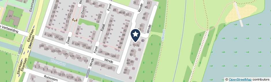 Kaartweergave Winde 69 in Zeewolde