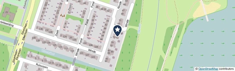 Kaartweergave Winde 71 in Zeewolde