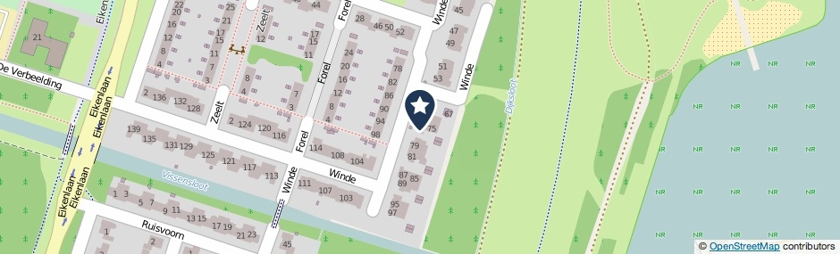 Kaartweergave Winde 73 in Zeewolde