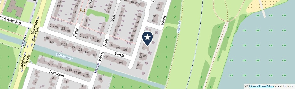 Kaartweergave Winde 77 in Zeewolde
