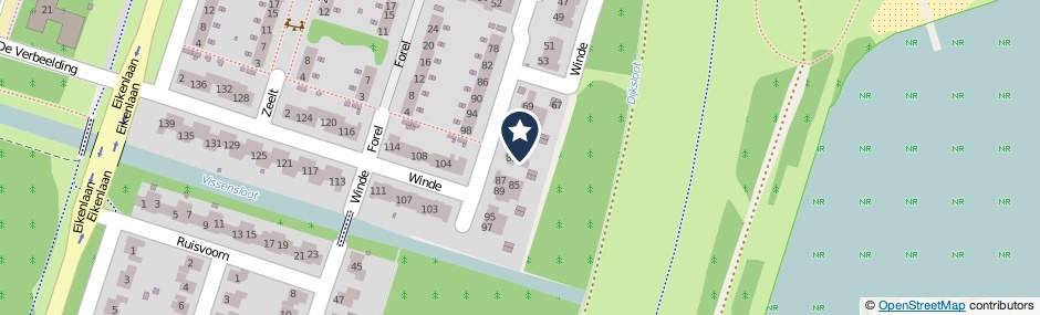Kaartweergave Winde 83 in Zeewolde