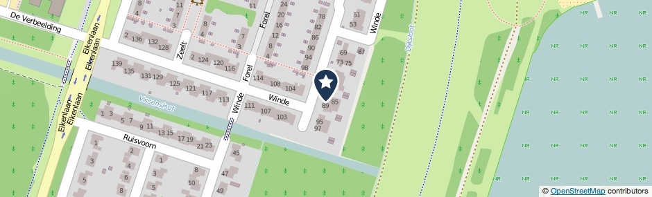 Kaartweergave Winde 87 in Zeewolde