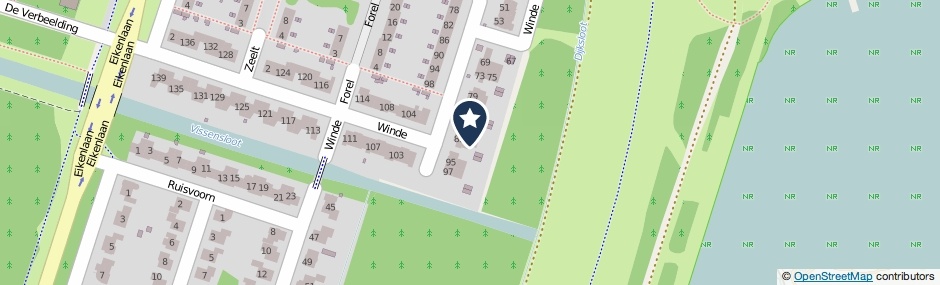 Kaartweergave Winde 91 in Zeewolde