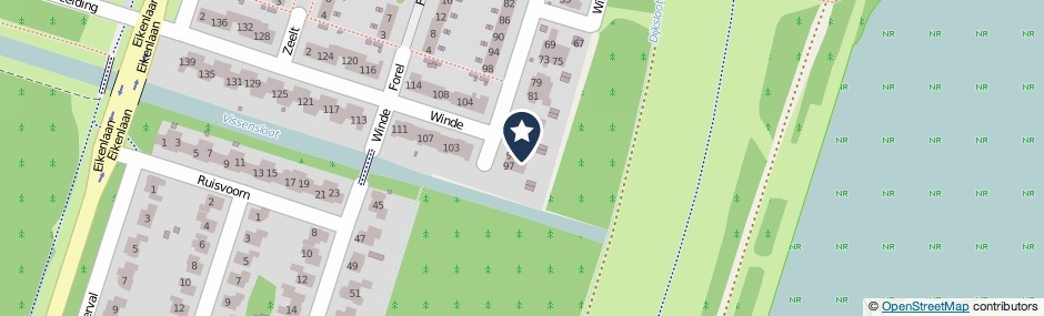 Kaartweergave Winde 93 in Zeewolde