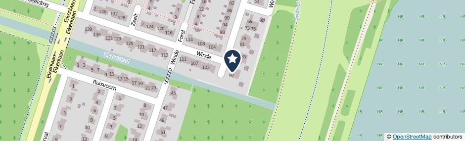 Kaartweergave Winde 95 in Zeewolde