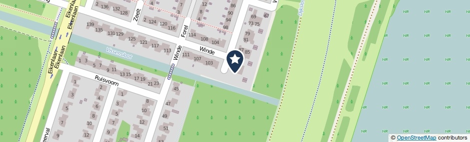 Kaartweergave Winde 97 in Zeewolde