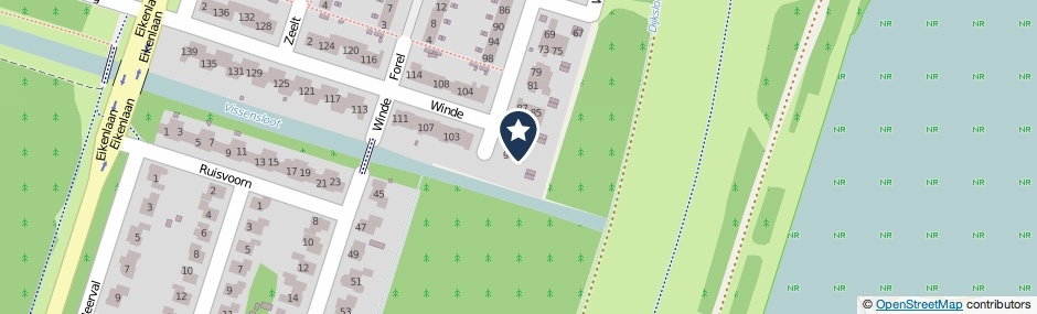 Kaartweergave Winde 99 in Zeewolde
