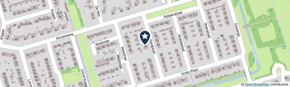 Kaartweergave Zandplaat 21 in Zeewolde