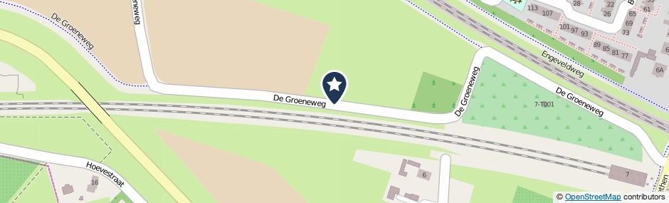 Kaartweergave De Groeneweg in Zevenaar