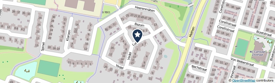 Kaartweergave Luit in Zevenaar