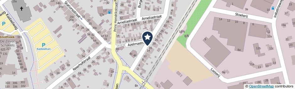 Kaartweergave Burgemeester Vogelstraat in Zevenbergen