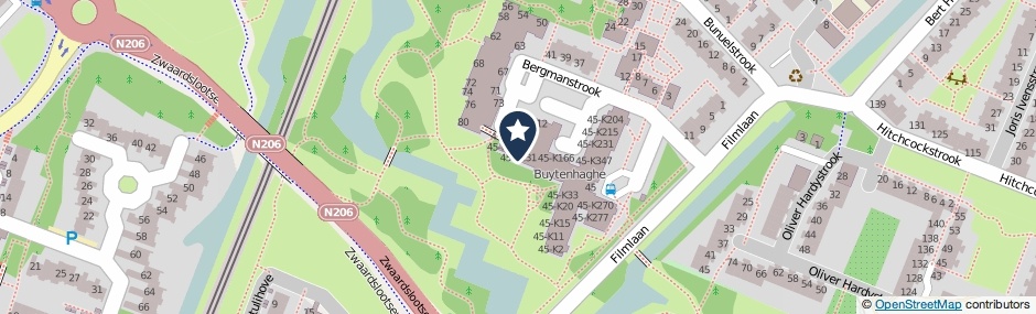 Kaartweergave Bergmanstrook 45-K131 in Zoetermeer