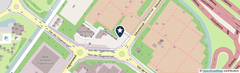 Kaartweergave Darwinstraat in Zoetermeer