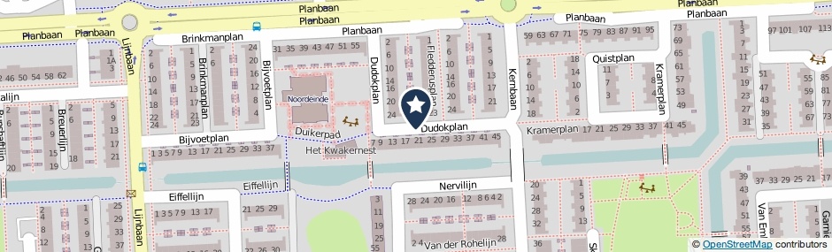 Kaartweergave Dudokplan in Zoetermeer