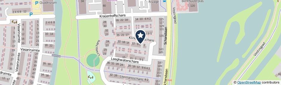Kaartweergave Klinckaertschans in Zoetermeer