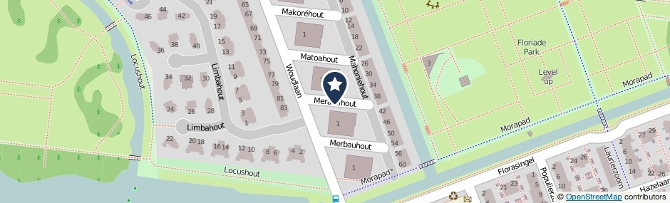 Kaartweergave Merantihout in Zoetermeer