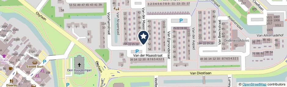 Kaartweergave Van Der Maasstraat in Zoetermeer