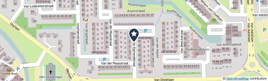 Kaartweergave Van Egmondstraat in Zoetermeer
