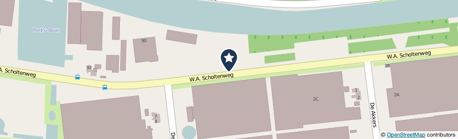 Kaartweergave W.A. Scholtenweg in Zuidbroek