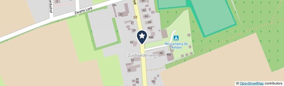Kaartweergave Dorpsstraat in Zuidlaarderveen