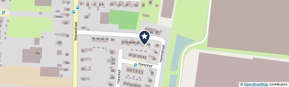 Kaartweergave Harenstraat 40 in Zuilichem