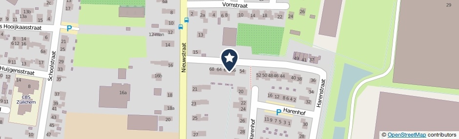 Kaartweergave Harenstraat 58 in Zuilichem