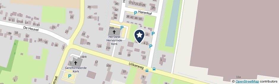 Kaartweergave Harenstraat 6 in Zuilichem