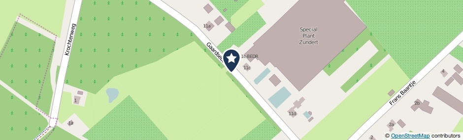 Kaartweergave Gaardsebaan in Zundert