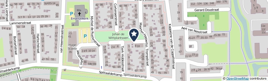 Kaartweergave Johan De Wittplantsoen in Zutphen