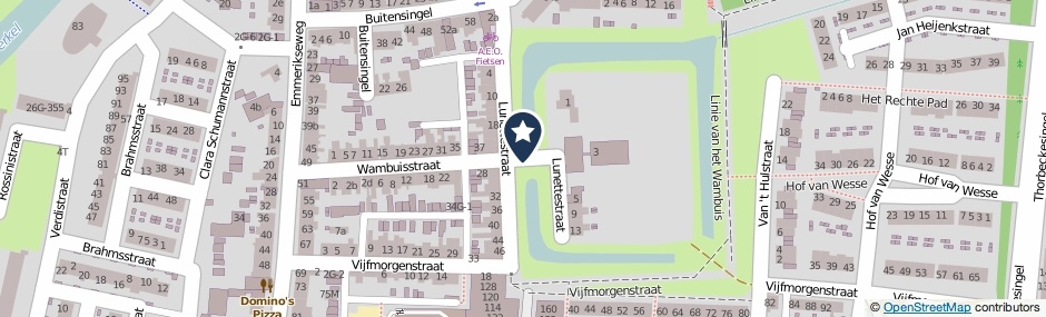Kaartweergave Lunettestraat in Zutphen