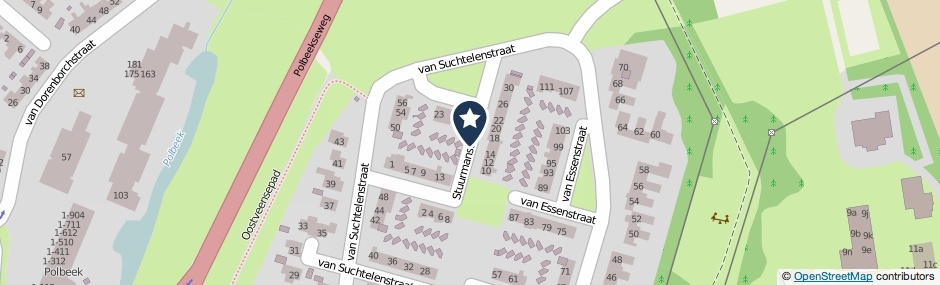 Kaartweergave Stuurmanstraat in Zutphen