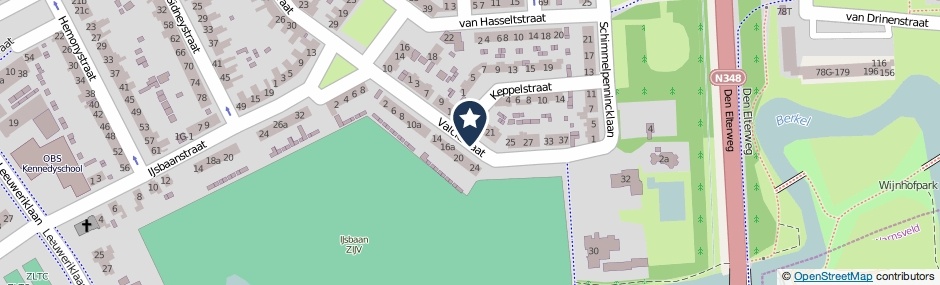 Kaartweergave Valckstraat in Zutphen