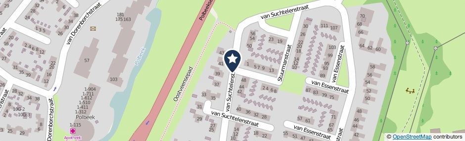 Kaartweergave Van Suchtelenstraat in Zutphen
