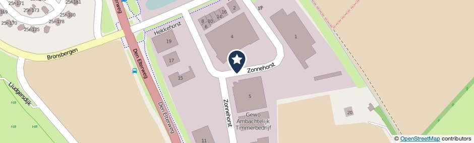 Kaartweergave Zonnehorst in Zutphen
